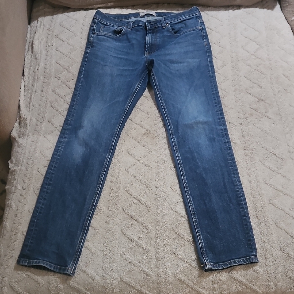 Everlane Women's Straight Jeans in Blue Size 12x32